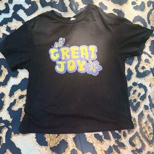 SHEIN Black 'Great Joy' Kids T-Shirt